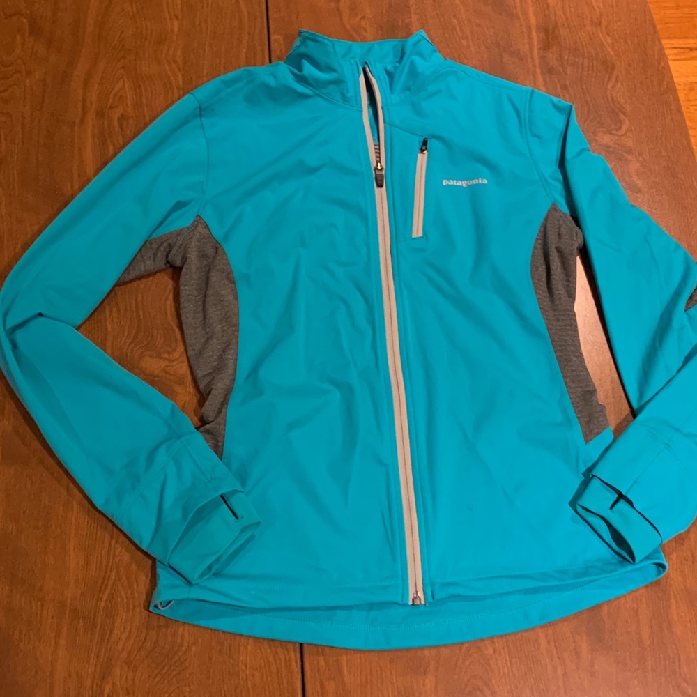 Patagonia Wind Shield Jacket Lightweight Windbreaker 24096 Blue Grey Womens XS